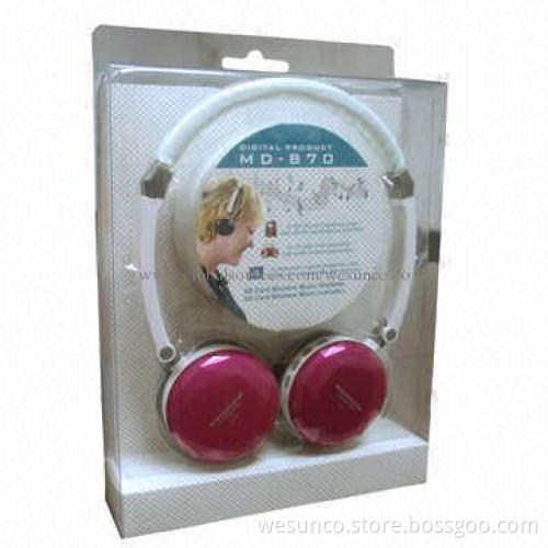 Crystal TF card headphone with FM radio